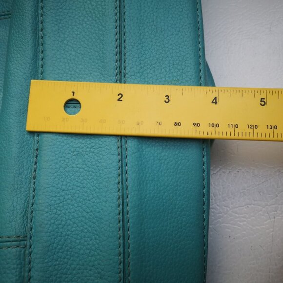 Nino BOSSI Turquoise and Brown Satchel - Picture 12 of 13